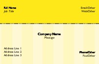 Yellow Stripe 012 Full Colour Business Cards