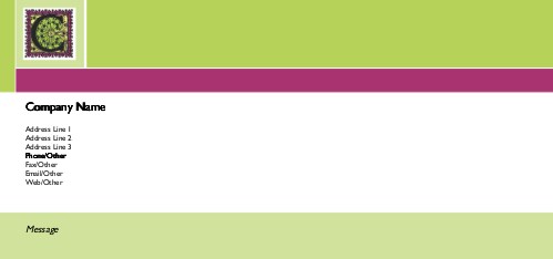Floral C Full Colour Compliment Slips