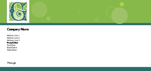 Floral G Full Colour Compliment Slips