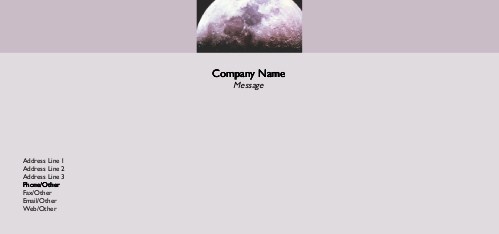 Close-up of Moon Full Colour Compliment Slips