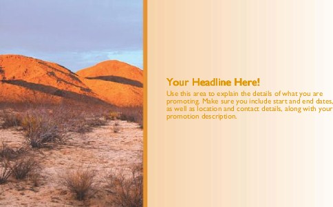 Desert Hillside Full Colour Oversized Postcards
