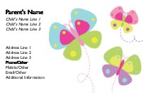 Baby Butterflies Full Colour Mummy Contact Cards