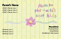 Best In the World Full Colour Mummy Contact Cards