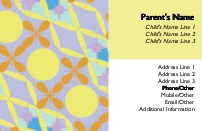 Playful Pattern Full Colour Mummy Contact Cards