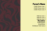 Black Raspberry Full Colour Mummy Contact Cards