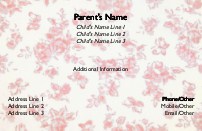 Blossoming Background Full Colour Mummy Contact Cards