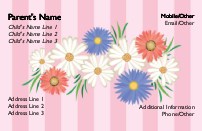 Stems and Stripes Full Colour Mummy Contact Cards