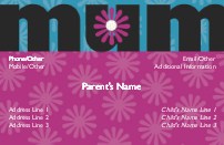 Can't Miss Mum Full Colour Mummy Contact Cards