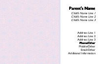 Chic Style Full Colour Mummy Contact Cards