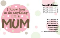 Expert Full Colour Mummy Contact Cards
