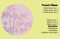 Far East Fronds Full Colour Mummy Contact Cards