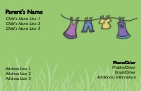 Flapping In the Breeze Full Colour Mummy Contact Cards