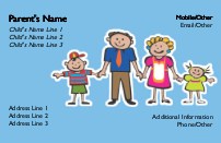 Friendly Family Full Colour Mummy Contact Cards
