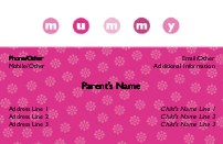Funky Flurry Full Colour Mummy Contact Cards
