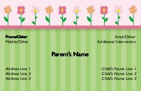 Little Blossoms Full Colour Mummy Contact Cards