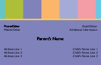 Pastel Border Full Colour Mummy Contact Cards