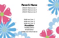 Pastel Garden Full Colour Mummy Contact Cards