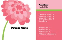 Perfect Peony Full Colour Mummy Contact Cards