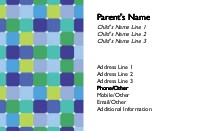 Poolside Mosaic Full Colour Mummy Contact Cards