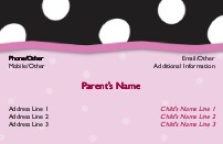 Seeing Spots Full Colour Mummy Contact Cards