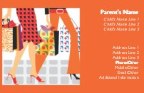 Shopping Sisters Full Colour Mummy Contact Cards