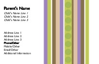 Slim Stripe Style Full Colour Mummy Contact Cards