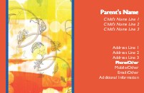 Autumn Blows In Full Colour Mummy Contact Cards