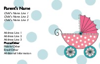 Baby Buggy Bubbles Full Colour Mummy Contact Cards