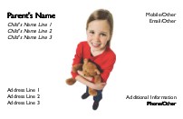 Bear Hug Full Colour Mummy Contact Cards