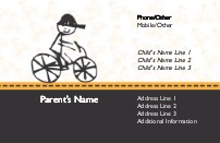 Bike Riding Boy Full Colour Mummy Contact Cards