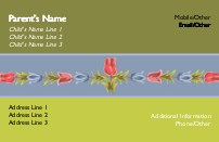 Border Roses Full Colour Mummy Contact Cards