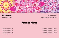 Bud Burst Full Colour Mummy Contact Cards