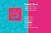 Colourful Carriage Full Colour Mummy Contact Cards