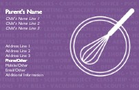 Cooking Up a Playdate Full Colour Mummy Contact Cards