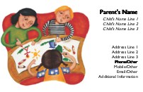 Creative Minds Full Colour Mummy Contact Cards