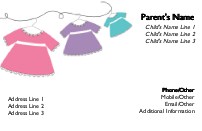 Dress Up Time Full Colour Mummy Contact Cards