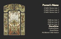 Elaborate Window Work Full Colour Mummy Contact Cards