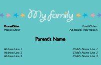 Fairy Tale Stars Full Colour Mummy Contact Cards