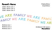 Family on a Roll Full Colour Mummy Contact Cards
