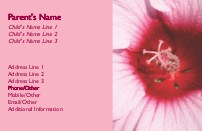 Fertile Flower Full Colour Mummy Contact Cards