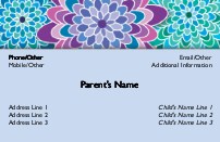 Floral Flash Full Colour Mummy Contact Cards
