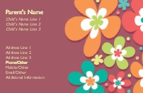 Flower Shower Full Colour Mummy Contact Cards
