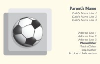 Football Cube Full Colour Mummy Contact Cards