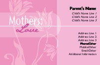 Glorious Love Full Colour Mummy Contact Cards