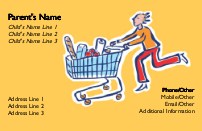 Grocery Getting Mom Full Colour Mummy Contact Cards