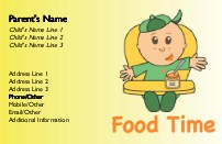 Hungry Baby Full Colour Mummy Contact Cards