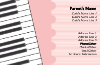 Keys and Chords Full Colour Mummy Contact Cards