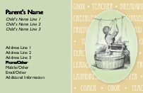 Laundry Day Full Colour Mummy Contact Cards