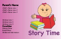Little Reader Full Colour Mummy Contact Cards