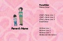 Mum's Law and Order Full Colour Mummy Contact Cards